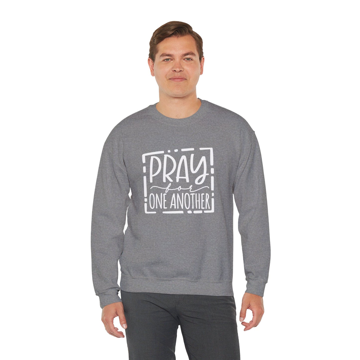 Pray For One Another Don't Quit Unisex Heavy Blend™ Crewneck Christian Sweatshirt