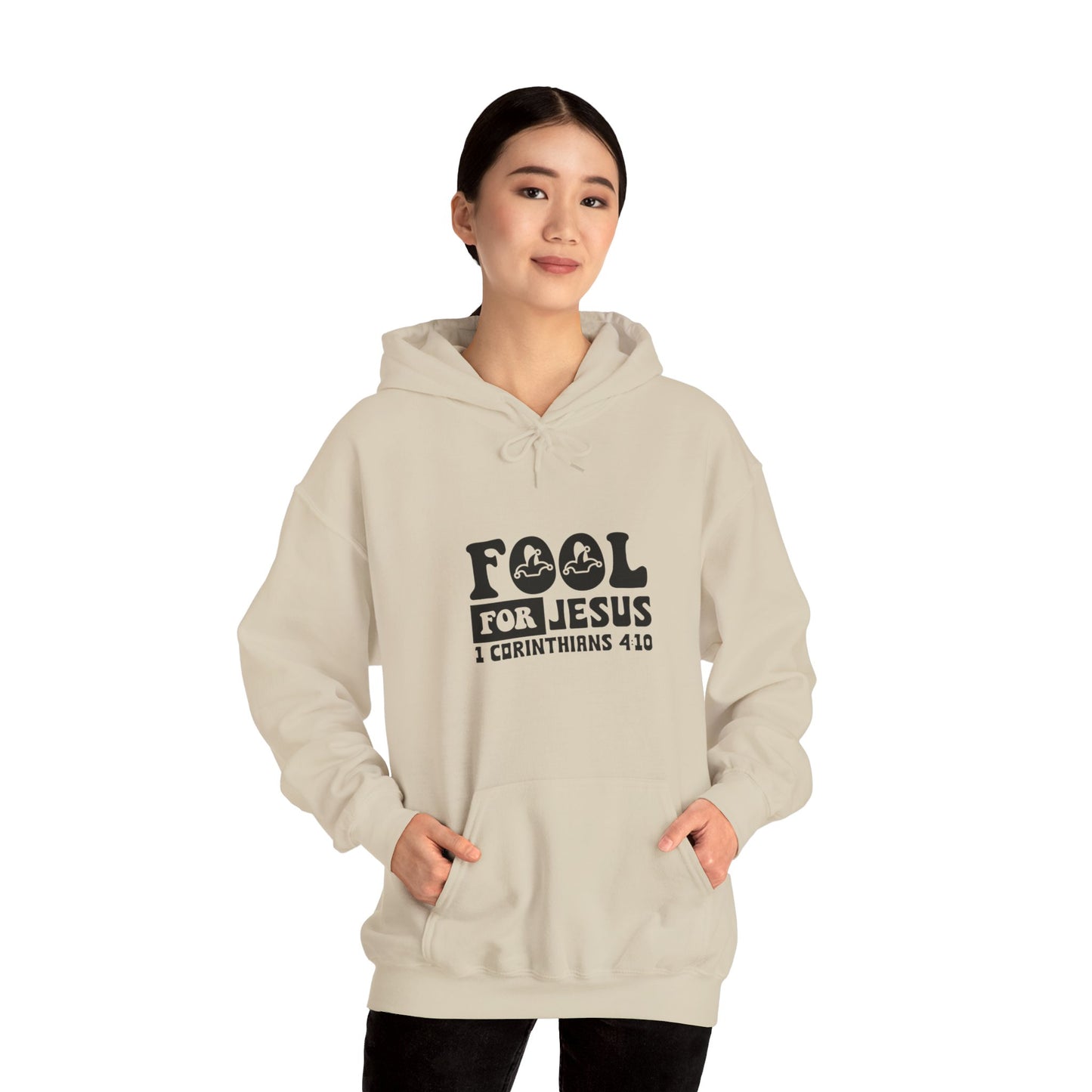 Fool For Jesus Funny Unisex Christian Hooded Pullover Sweatshirt