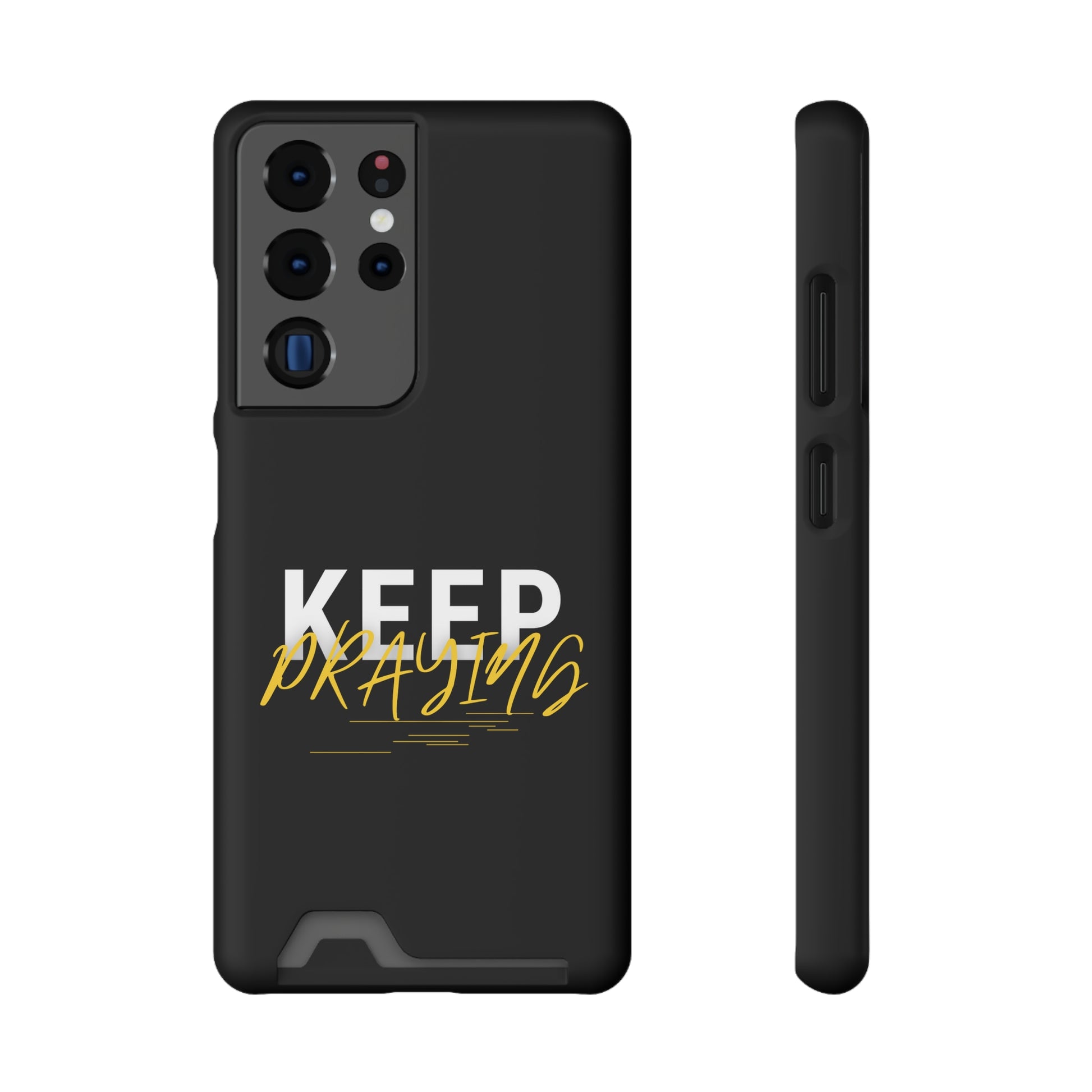 Keep Praying Christian Phone Case With Card Holder Printify