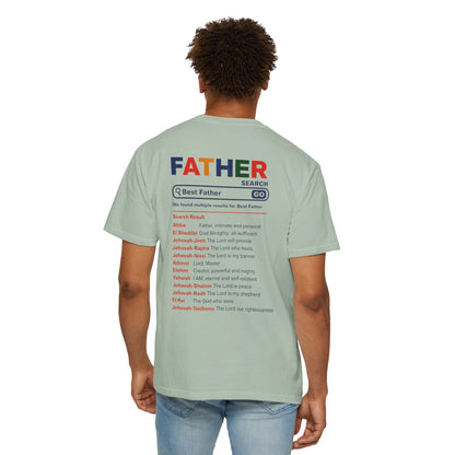 Best Father Garment - Dyed T-Shirt, Funny Dad Tee, Personalized Gift for Father's Day, Trendy Father's Day T-Shirt, Parenting Humor - ClaimedbyGodDesigns