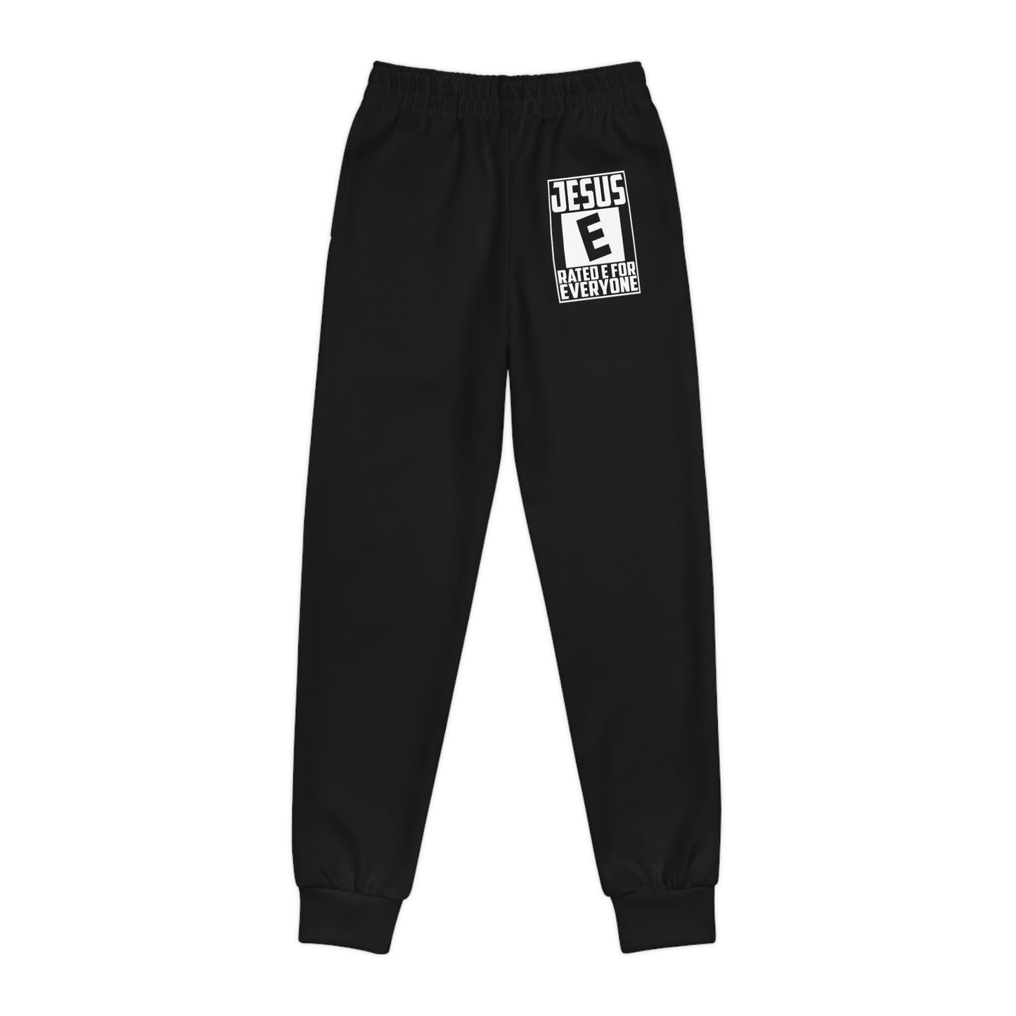 Jesus Rated E For Everyone Youth Christian Sweatpants (Joggers)