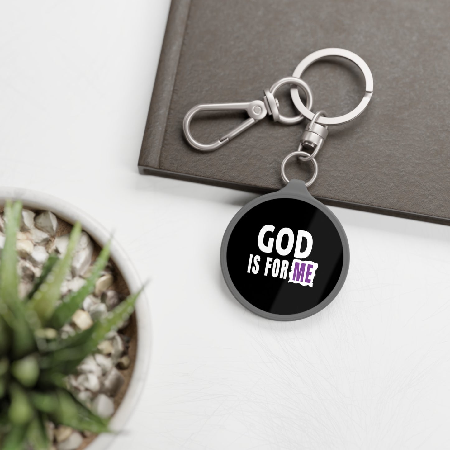 God Is For Me Christian Key Fob Printify