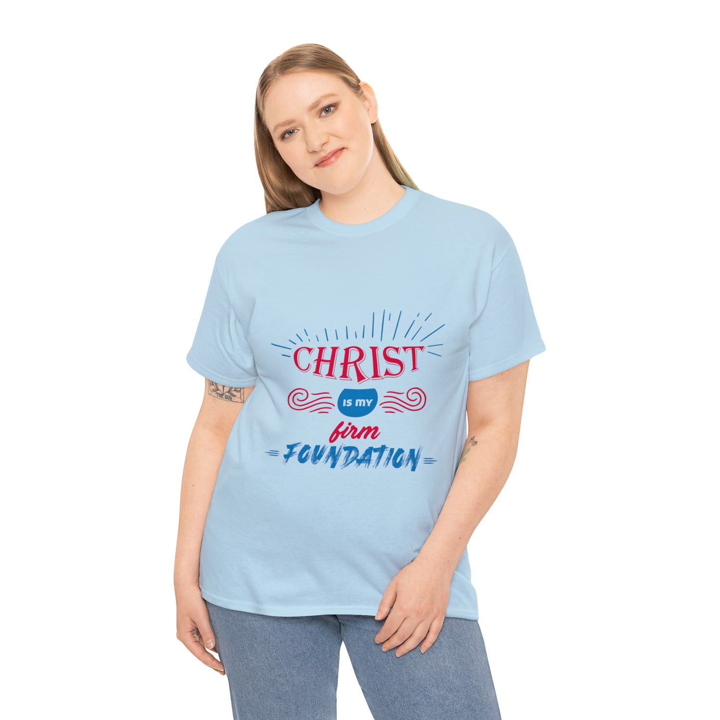 Christ Is My Firm Foundation Unisex Heavy Cotton Tee