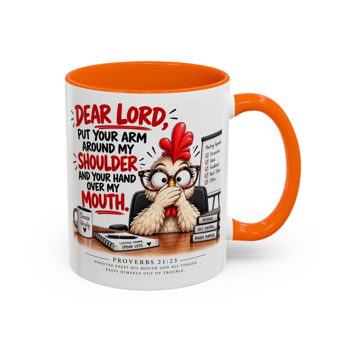 Christian Coffee Mug — "Dear Lord, Put Your Arm Around My Shoulder" Inspirational Ceramic Mug