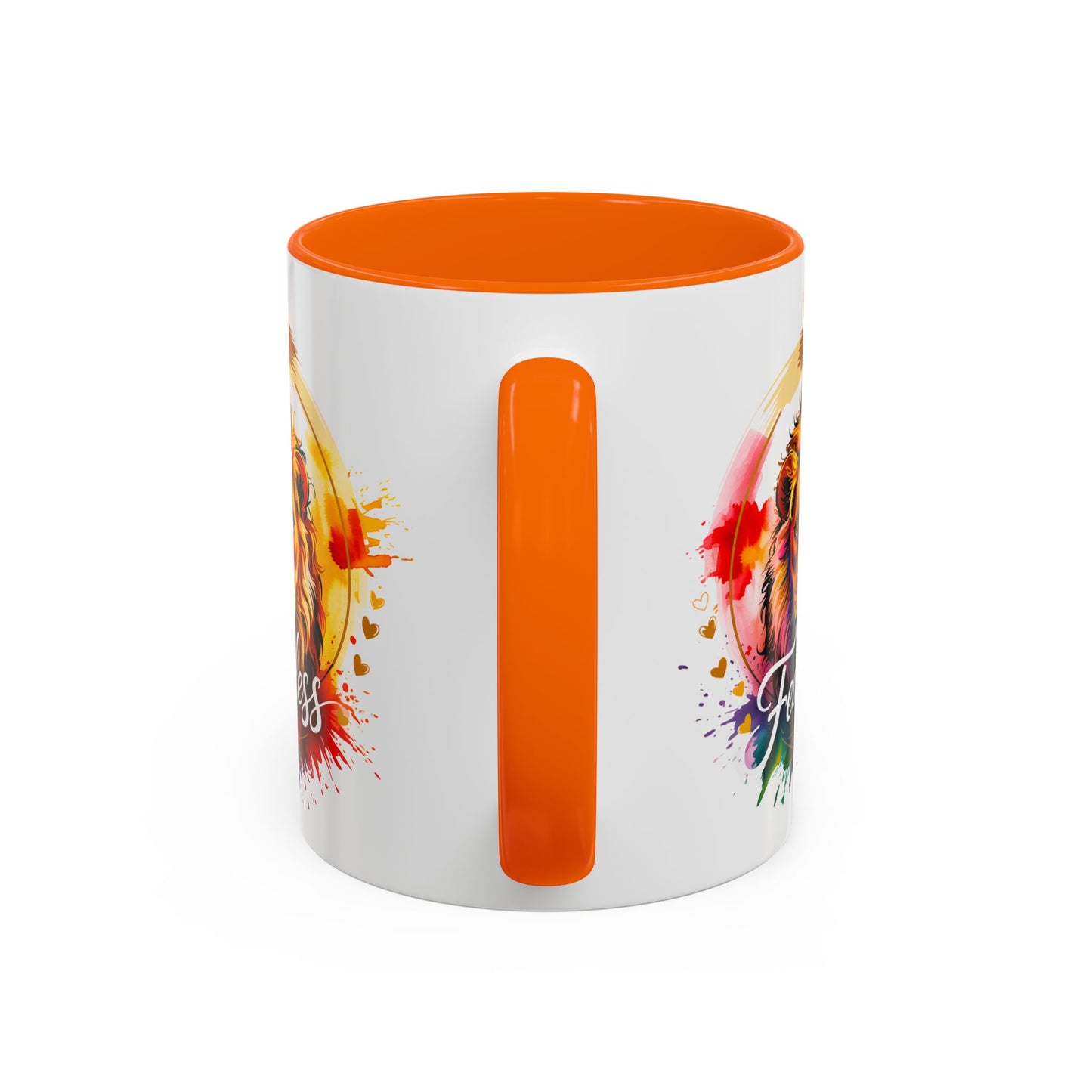 Fearless in Faith Lion Coffee Accent Mug - 11oz & 15oz Inspirational Drinkware