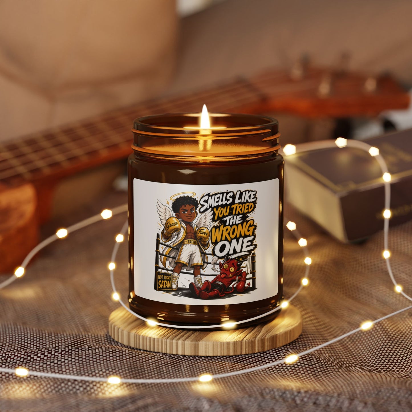 Soy Candle — 'Smells Like the Wrong One' Amber Jar Scented Candle
