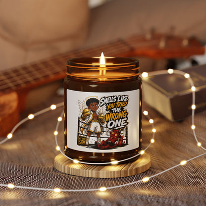 Soy Candle — 'Smells Like the Wrong One' Amber Jar Scented Candle