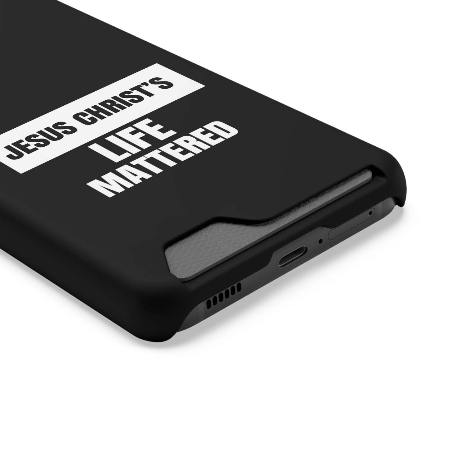 Jesus Christ's Life Mattered Phone Case With Card Holder Printify