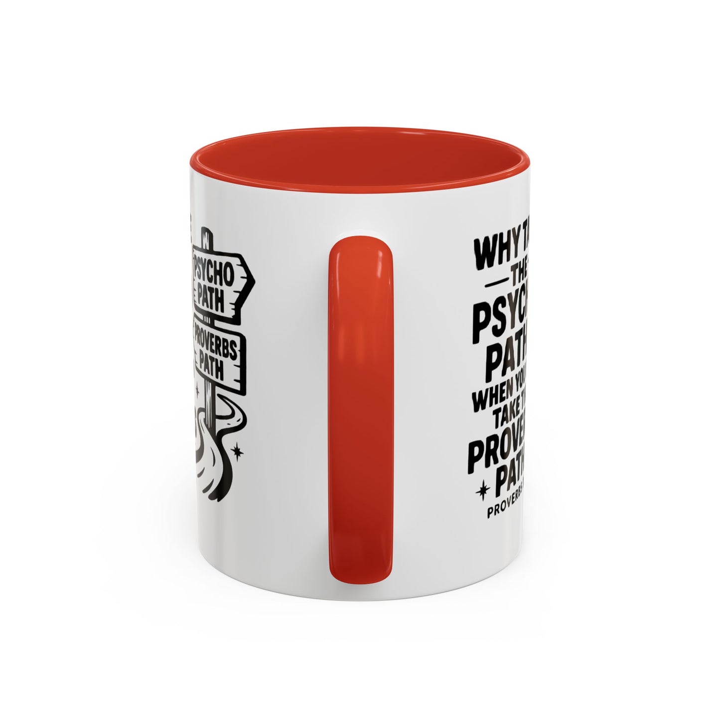 Inspirational Quote Accent Coffee Mug - Perfect Gift for Motivational Moments, Office Desk Essentials, Christian Gifts, Proverbs 3:5-6