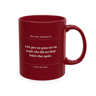 Ceramic Prayer Request Mug— ‘Lord, Give Me Grace’ Inspirational Coffee Cup - ClaimedbyGodDesigns
