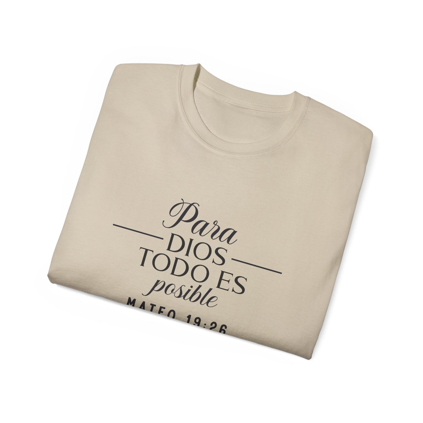 Para Dios Todo Es Posible Christian Spanish Unisex T-shirt Printify