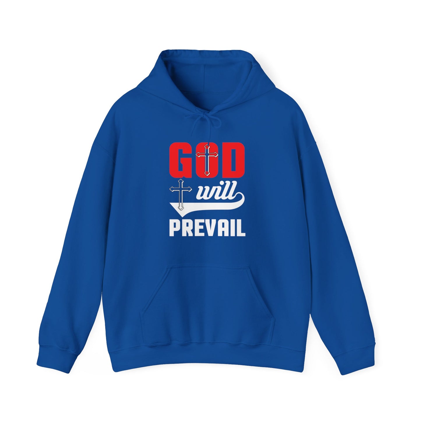 God Will Prevail Unisex Christian Hooded Pullover Sweatshirt