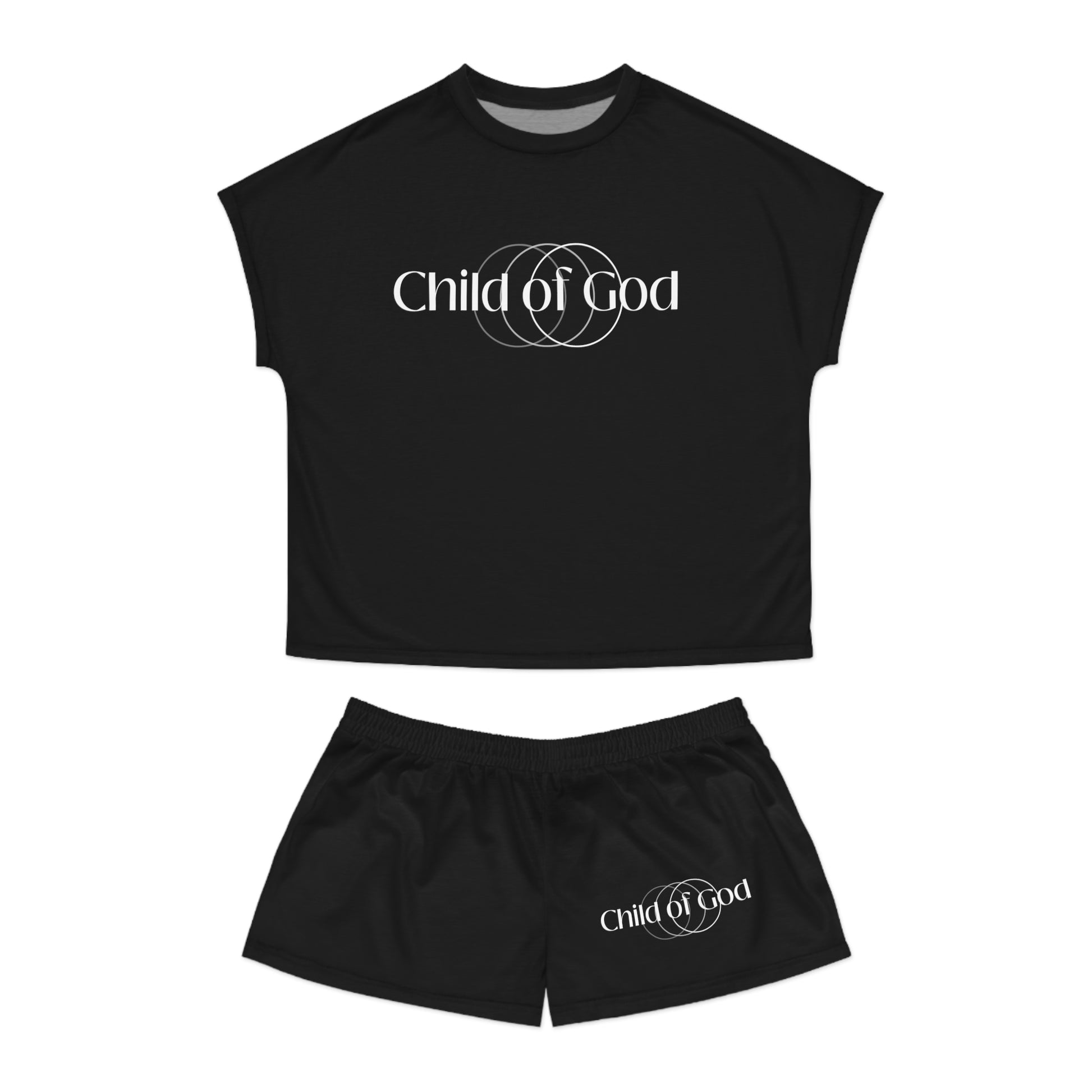 Child Of God Nutrition Facts Women's Christian Short Pajama Set Printify