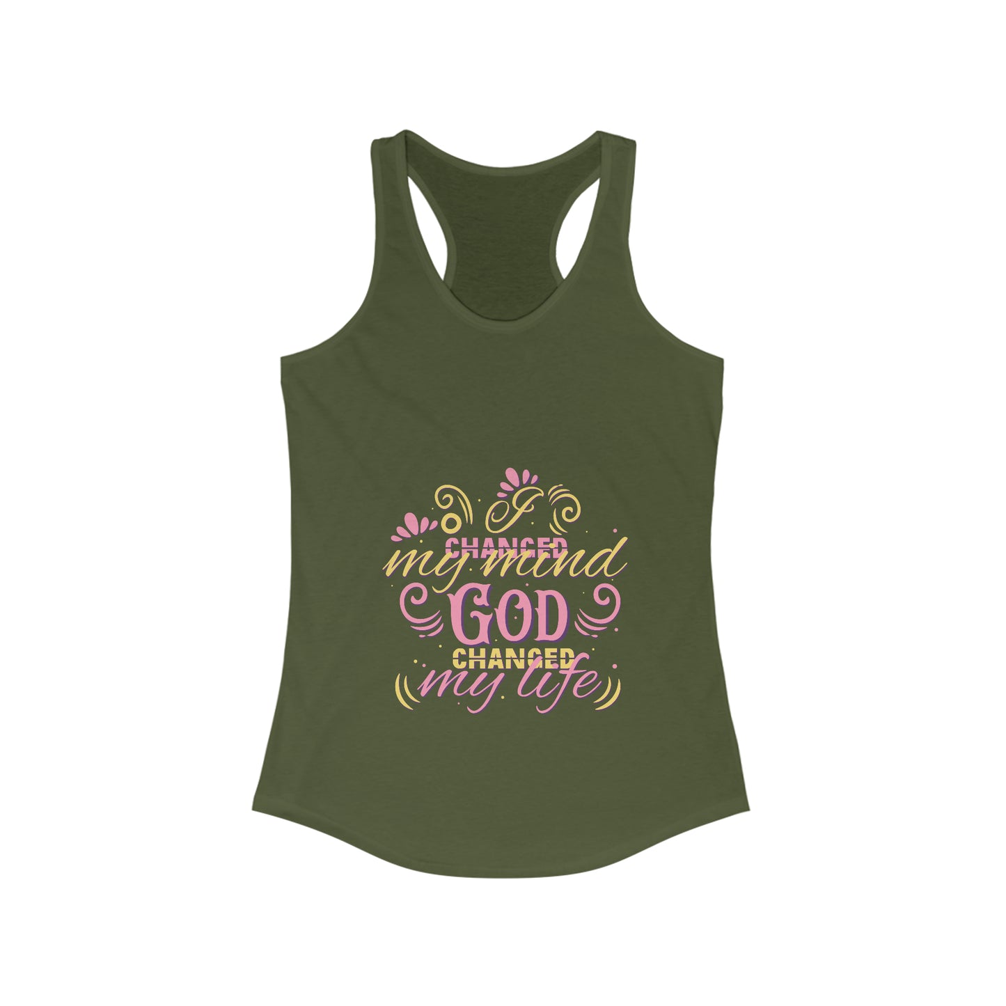 I Changed My Mind God Changed My Life Slim Fit Tank-top