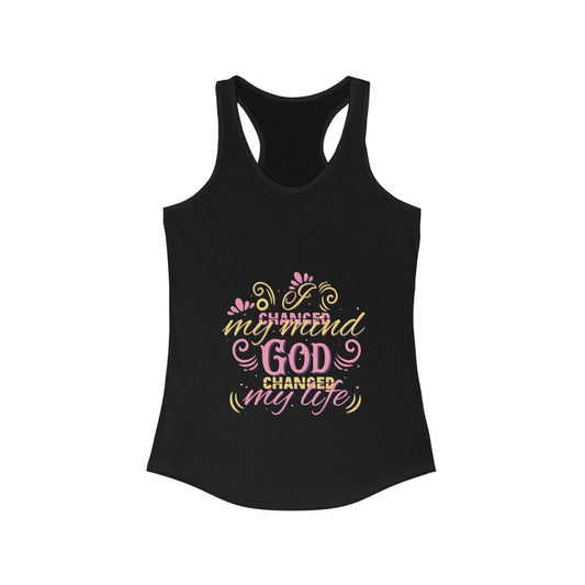 I Changed My Mind God Changed My Life Slim Fit Tank-top