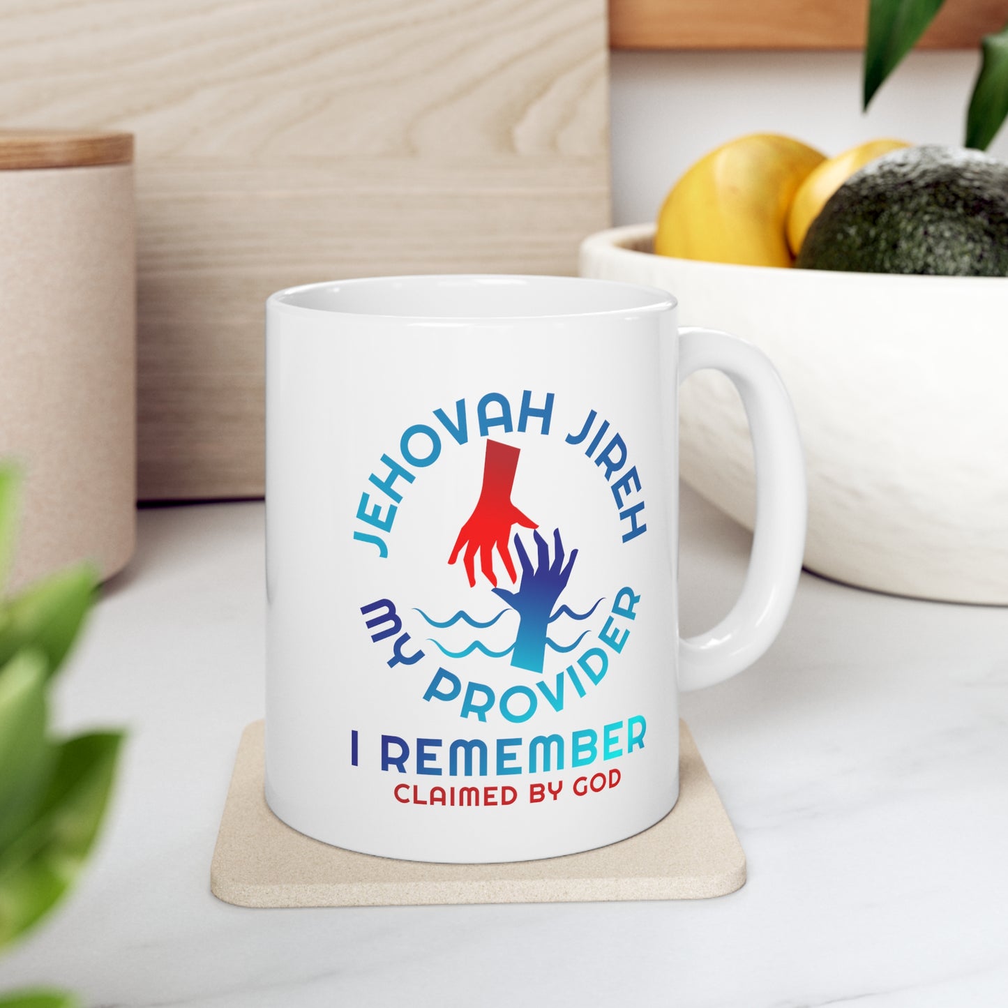 Jehovah Jireh My Provider I Remember Christian White Ceramic Mug 11oz (double sided print) Printify