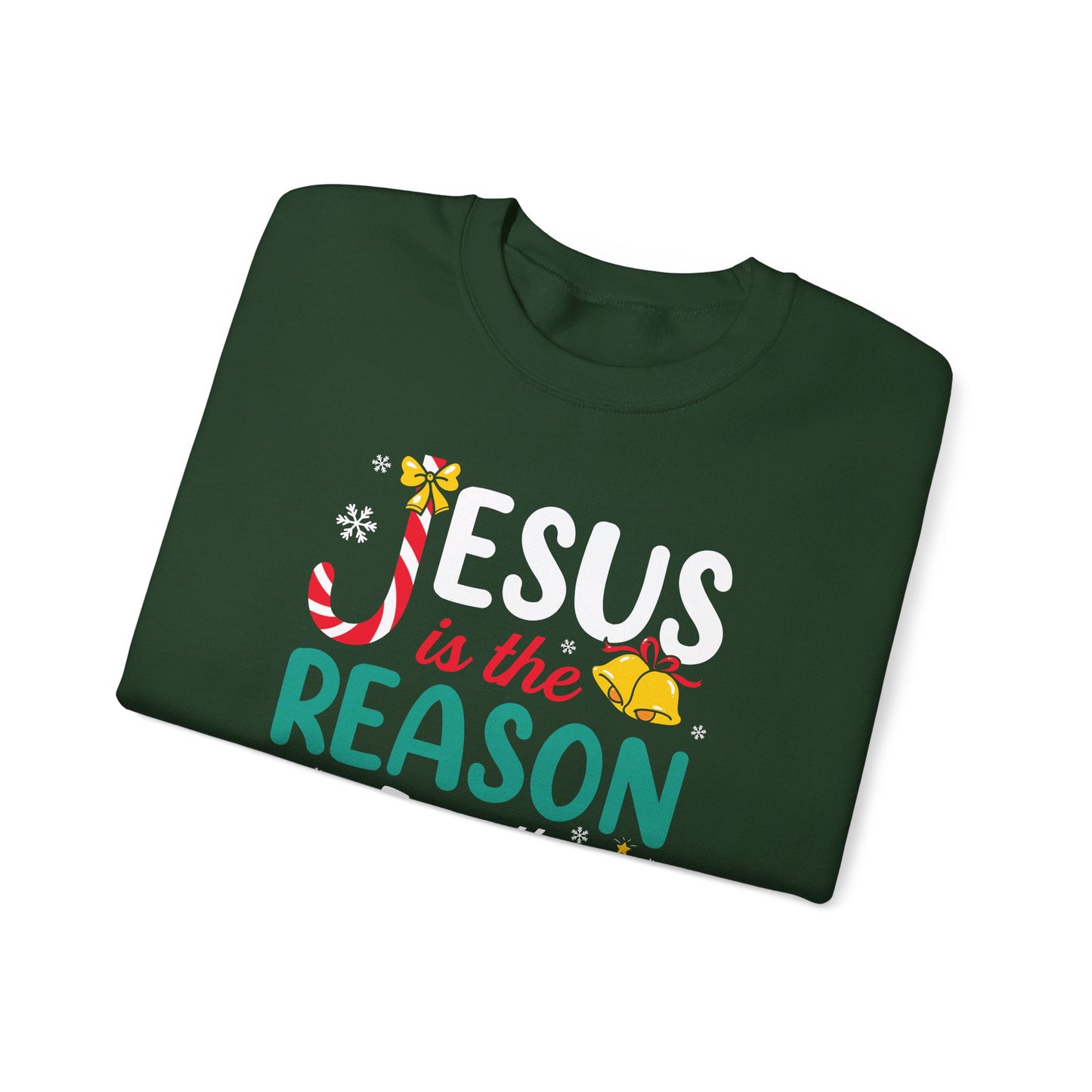 Jesus Is The Reason For The Season Christmas Unisex Heavy Blend™ Crewneck Christian Sweatshirt