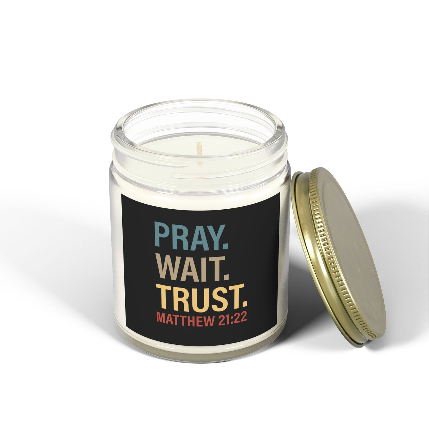 Pray Wait Trust Christian Scented Candle (4oz, 9oz)