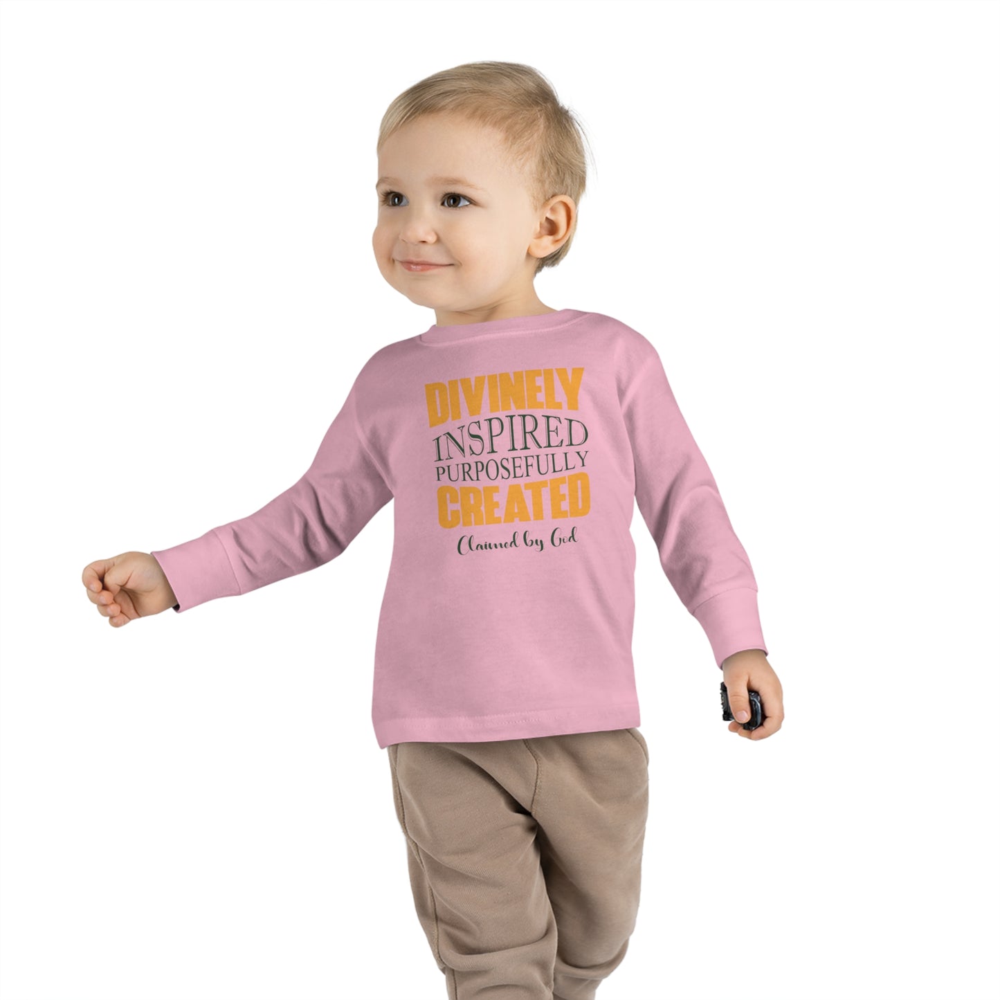 Divinely  Inspired Purposefully Created Toddler Christian Sweatshirt Printify
