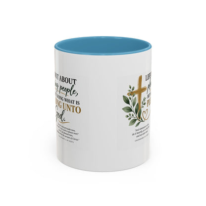 Christian Coffee Mug – "Pleasing Unto God" Inspirational Accent Mug (11/15oz)