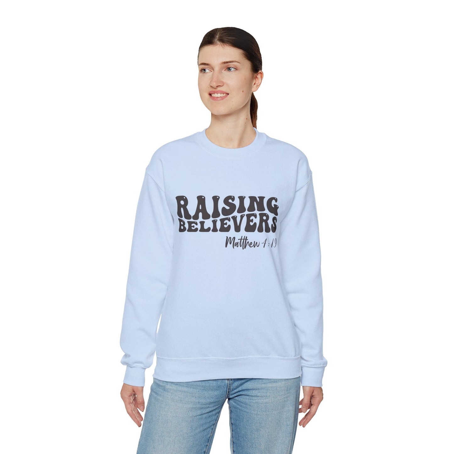 Raising Believers  Unisex Heavy Blend™ Crewneck Christian Sweatshirt