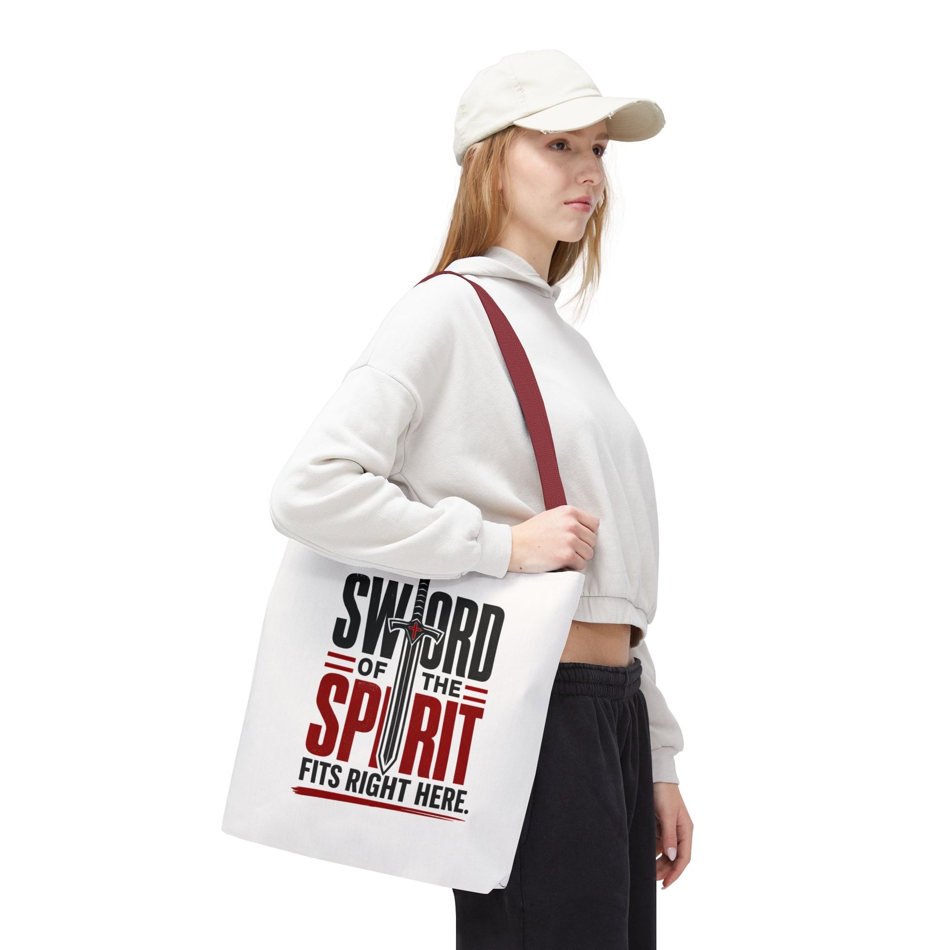 Sword of the Spirit Tote Bag — Christian Faith Inspirational Canvas Tote - ClaimedbyGodDesigns
