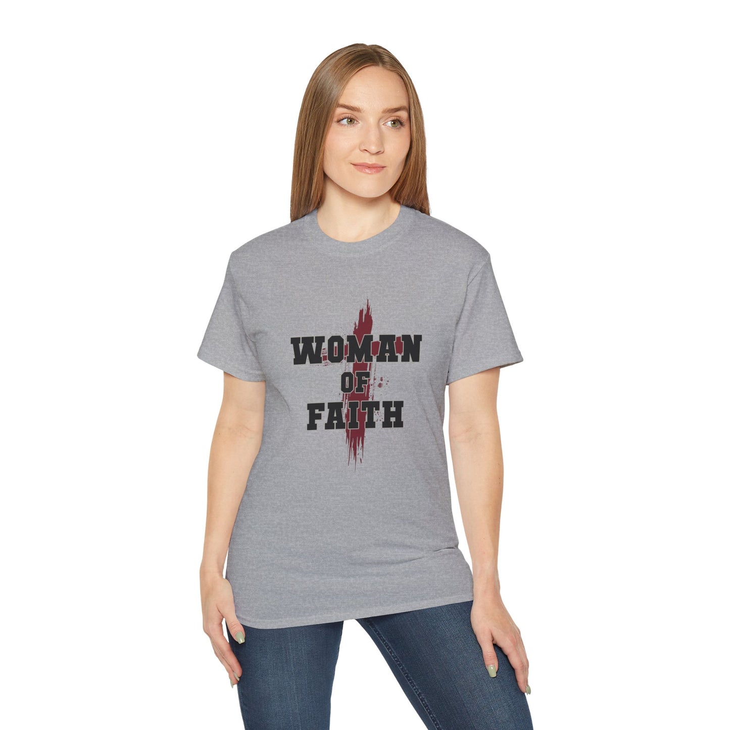 WOMAN OF FAITH WOMEN'S Christian T-SHIRT Printify