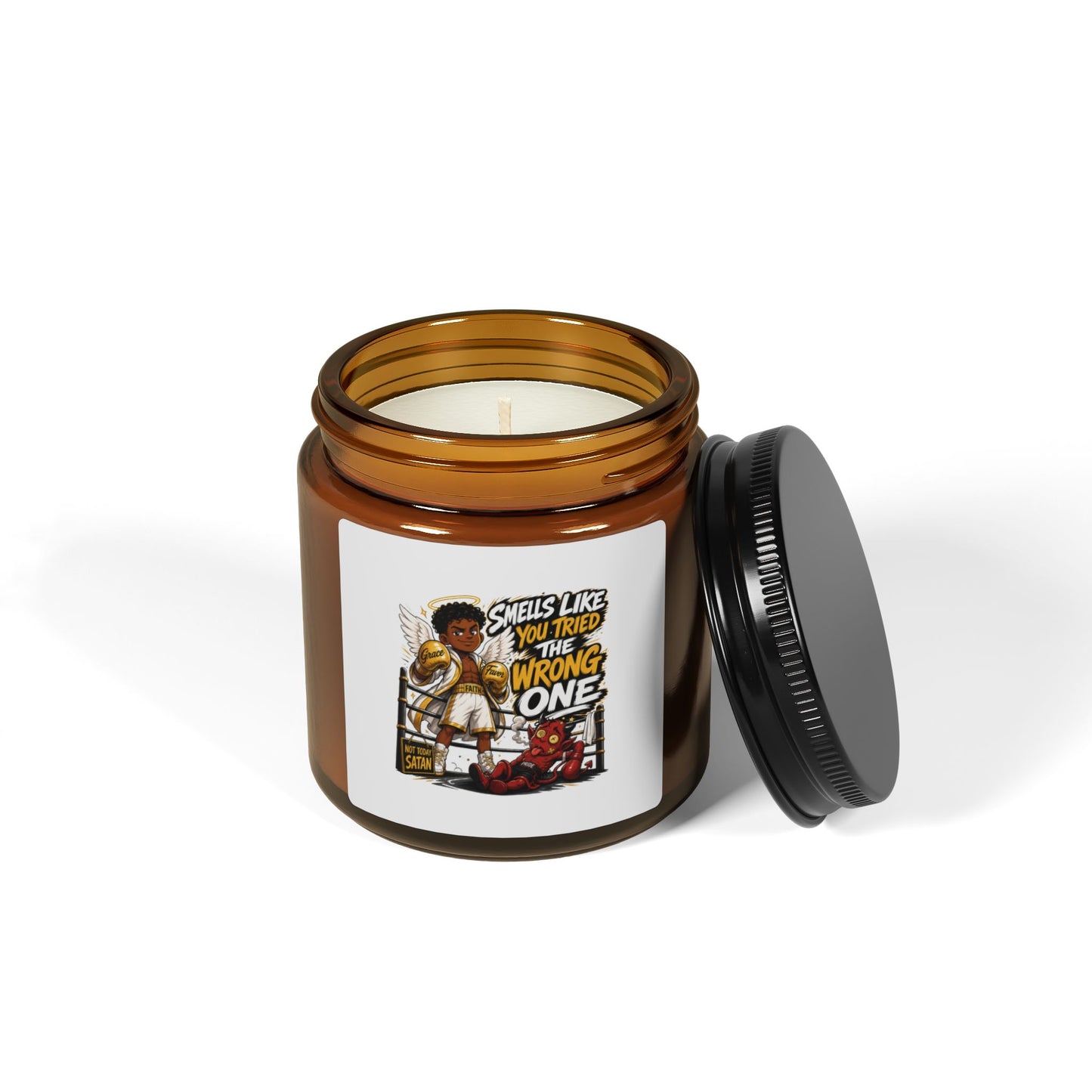 Soy Candle — 'Smells Like the Wrong One' Amber Jar Scented Candle