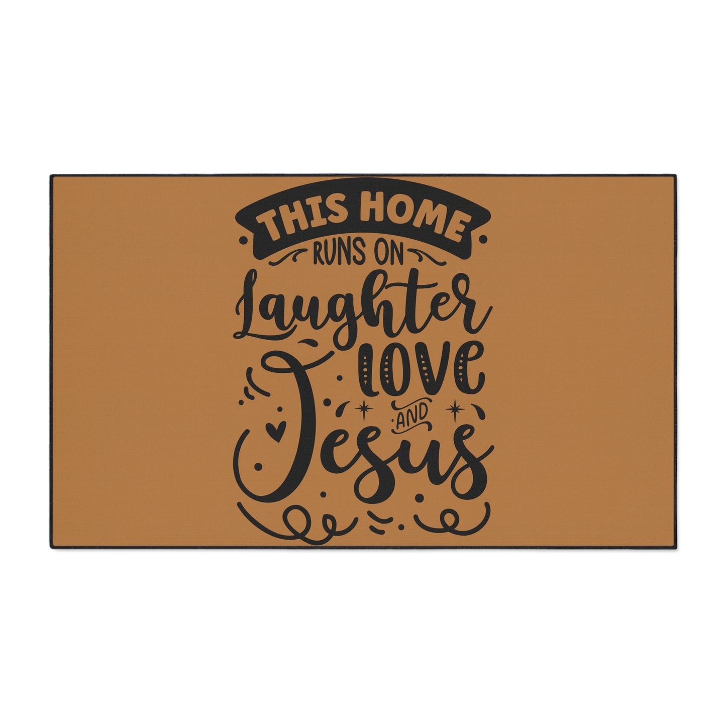 Christian Heavy Duty Floor Mat, This Home Runs On Jesus Home Decor, Religious Entryway Rug, Scripture Welcome Mat, Inspirational