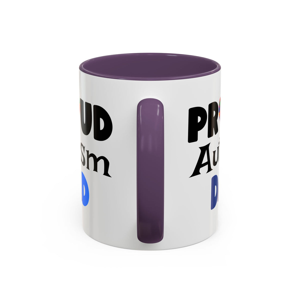 Proud Autism Dad Accent Coffee Mug - Perfect Gift for Fathers