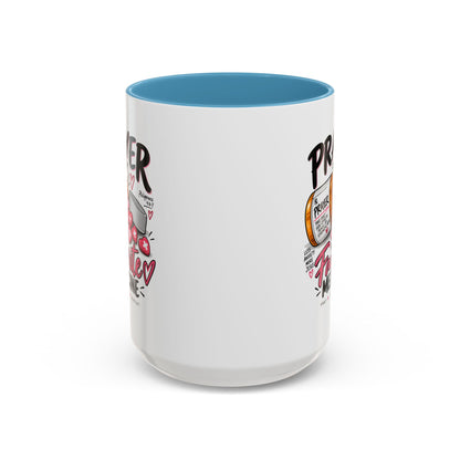 Prayer Is My Favorite Medicine Accent Coffee Mug – Inspirational Religious Gift