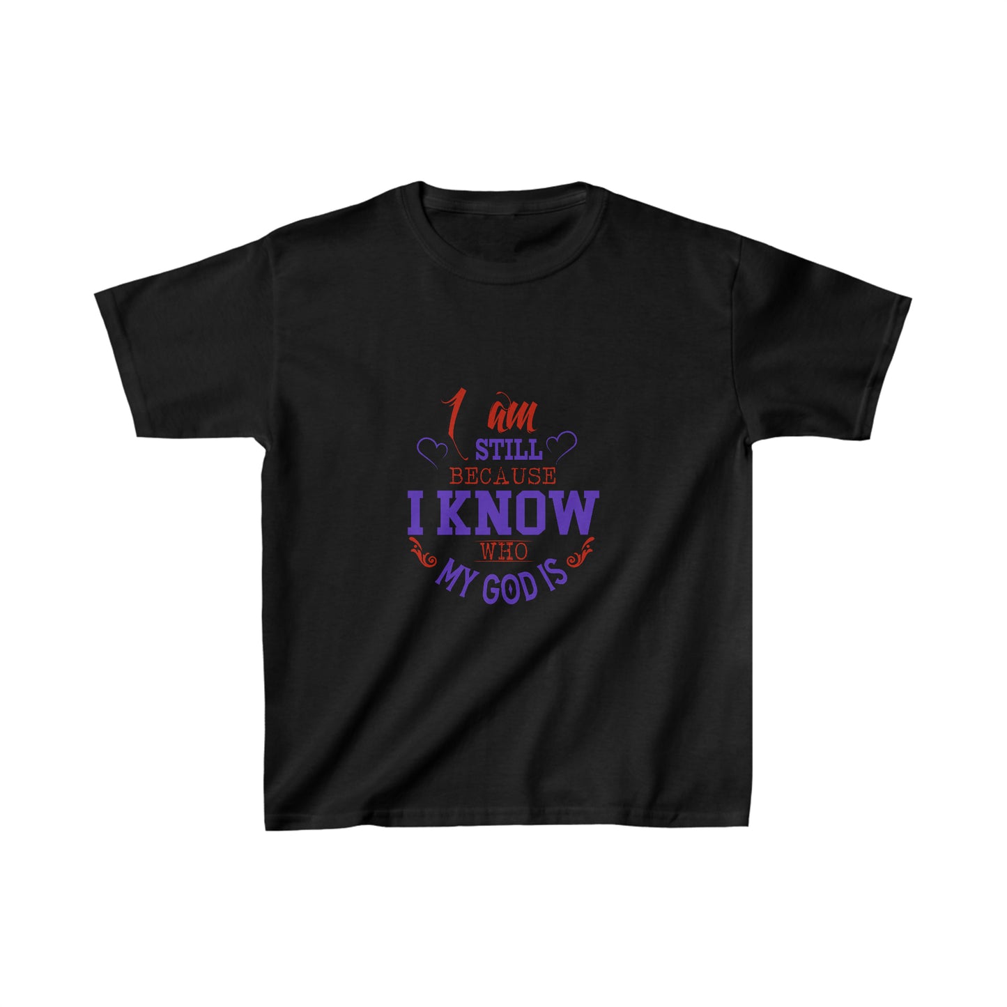 I Am Still Because I Know Who My God Is Youth Christian T-Shirt Printify