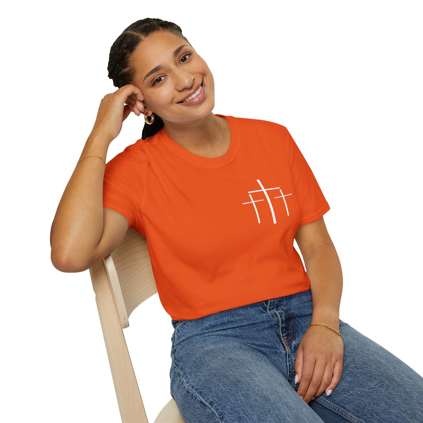 Faith Over Fear 3 Crosses   Christian Unisex T-shirt