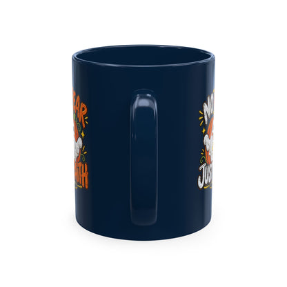 Halloween Ghost Christian Ceramic Mug — "No Fear, Just Faith" Pumpkin Coffee Cup