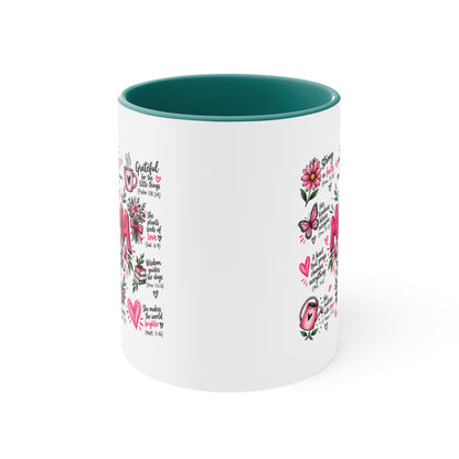 Mama: A Woman of Faith 11oz Accent Mug — Inspirational Christian Gift