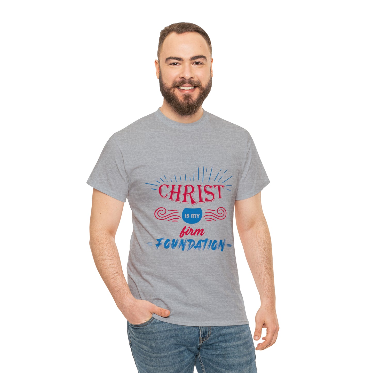 Christ Is My Firm Foundation Unisex Heavy Cotton Tee