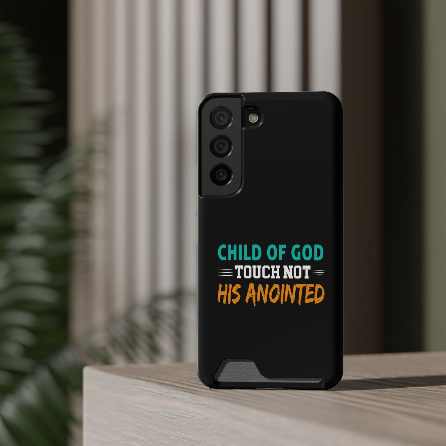 Child Of God Touch Not His Anointed Christian Phone Case With Card Holder Printify