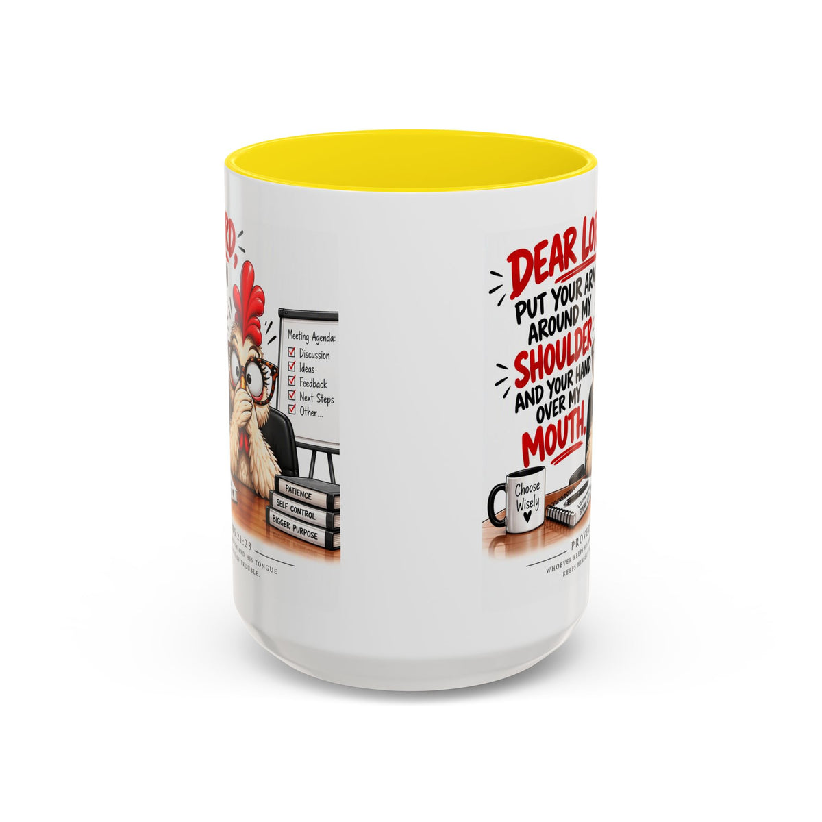 Christian Coffee Mug — "Dear Lord, Put Your Arm Around My Shoulder" Inspirational Ceramic Mug