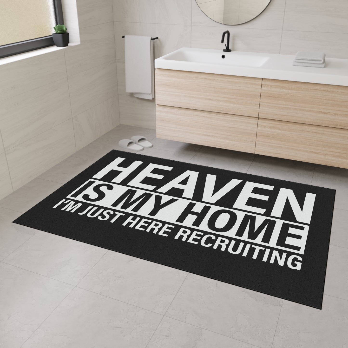 Christian Heavy Duty Floor Mat, Heaven Is My Home Decor, Religious Entryway Rug, Scripture Welcome Mat, Inspirational