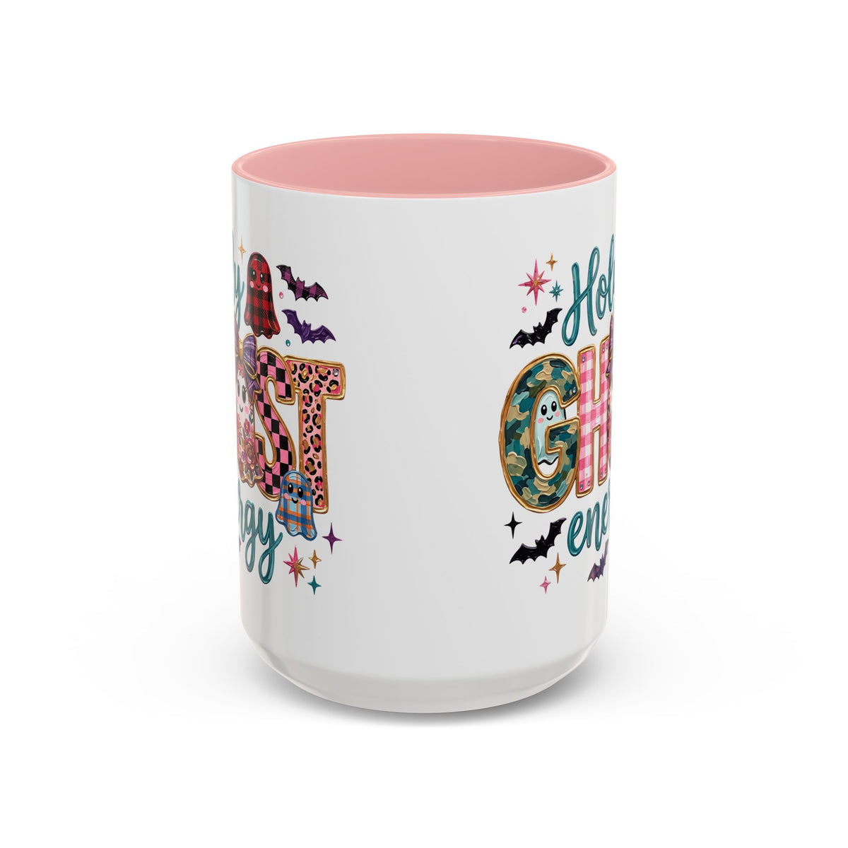 Accent Christian Coffee Mug — "Holy Ghost Energy" Halloween Cute Spooky Ceramic Mug (11/15oz)