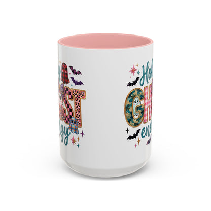 Accent Christian Coffee Mug — "Holy Ghost Energy" Halloween Cute Spooky Ceramic Mug (11/15oz)