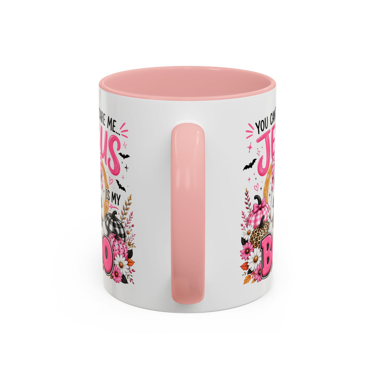 You Can’t Scare Me Jesus Is My Boo Coffee Mug — Halloween Christian Accent Mug