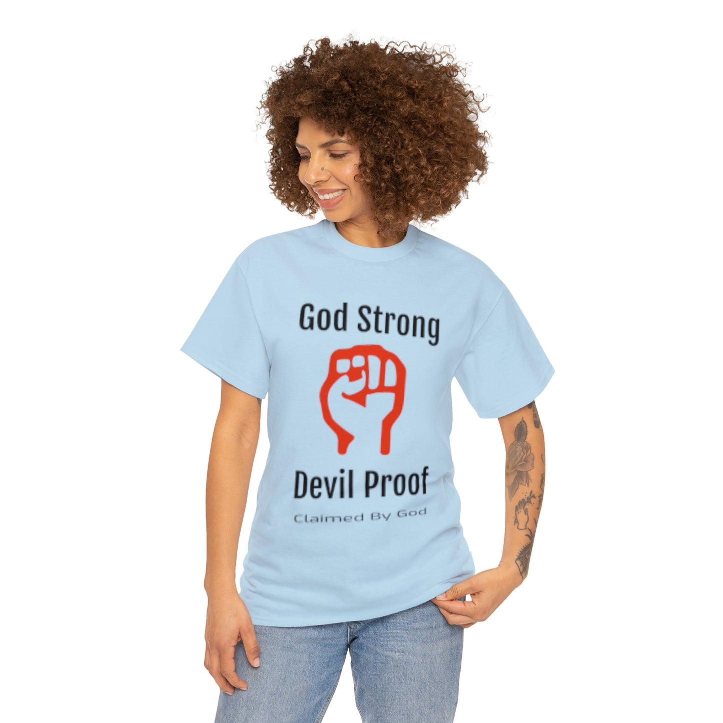 God Strong Devil Proof Unisex Heavy Cotton Tee