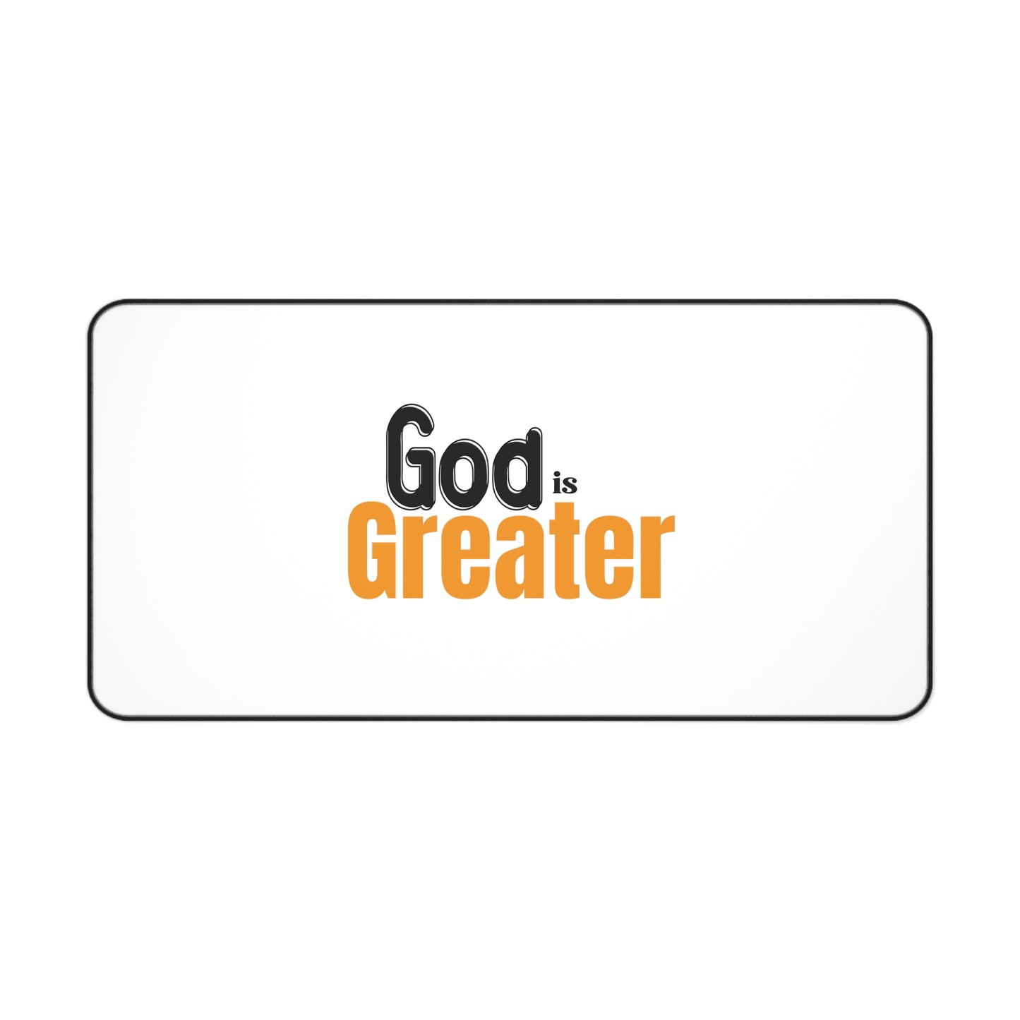 God Is Greater Christian Computer Keyboard Mouse Desk Mat