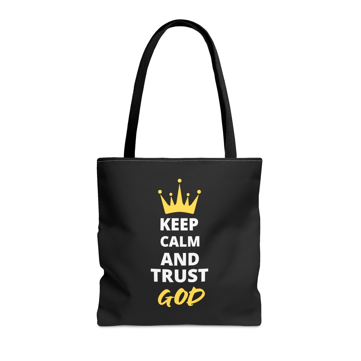 Keep Calm And Trust God Christian Tote Bag Printify