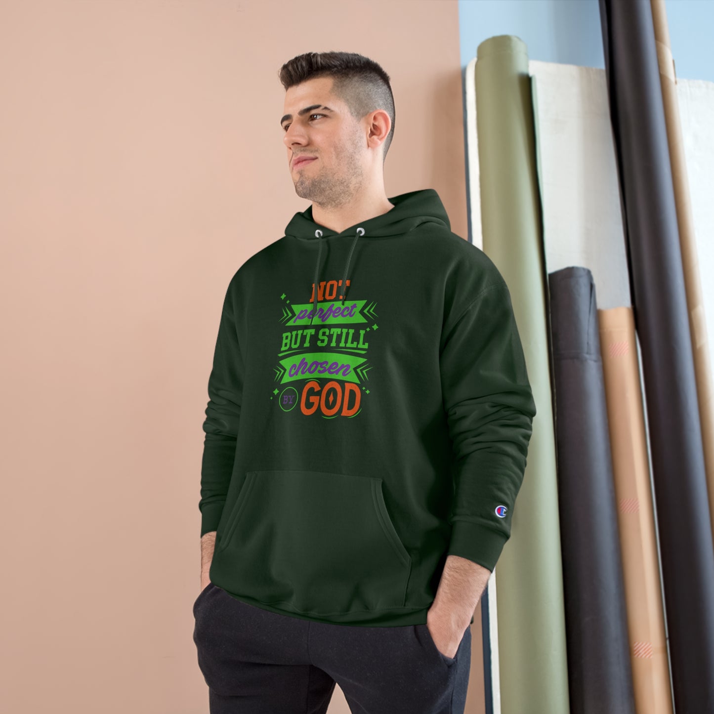 Not Perfect But Still Chosen By  Unisex Champion Hoodie