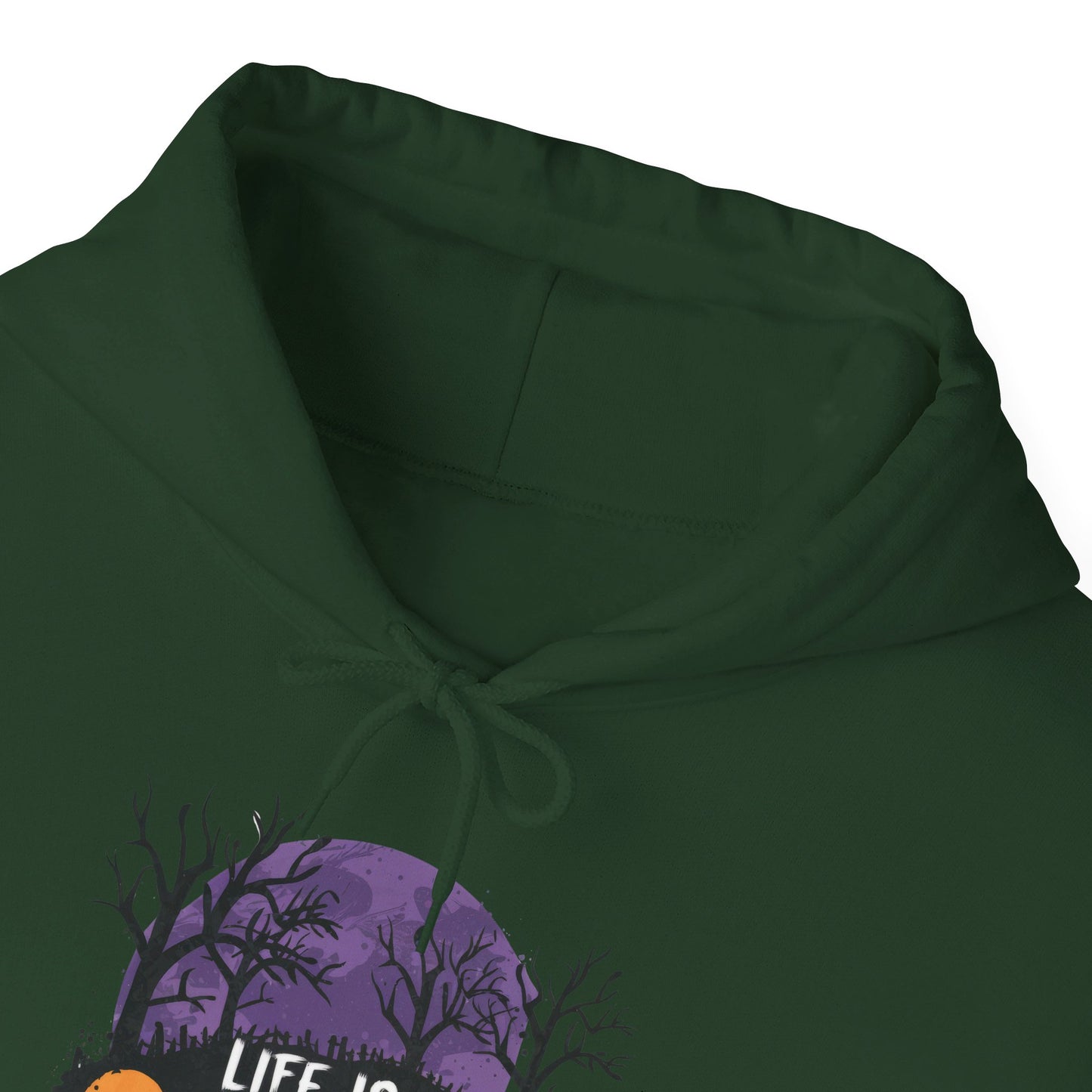 Life Is Scary Without Jesus Halloween Unisex Christian Pullover Hooded Sweatshirt