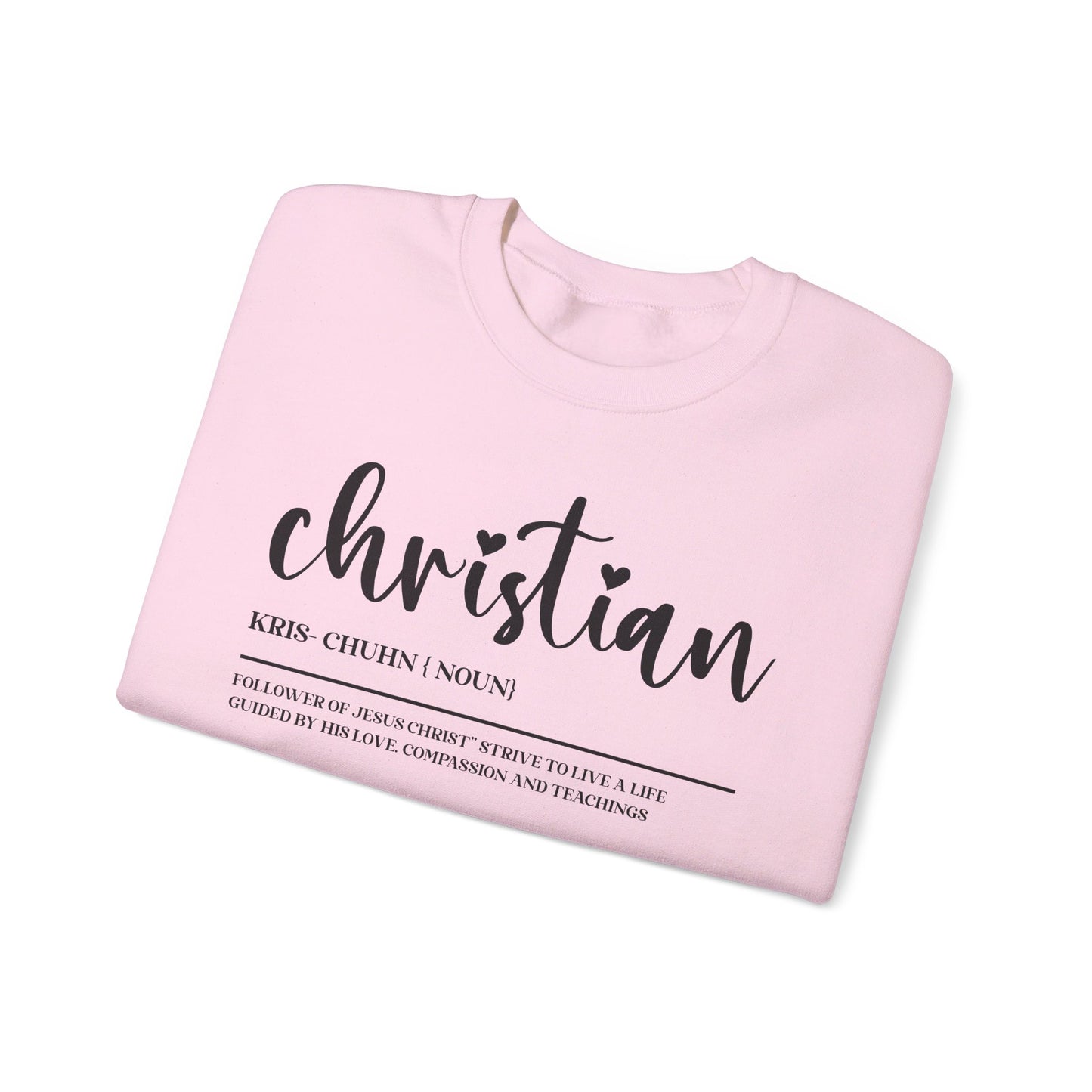 I Am A Christian Follower Of Christ  Unisex Heavy Blend™ Crewneck Christian Sweatshirt