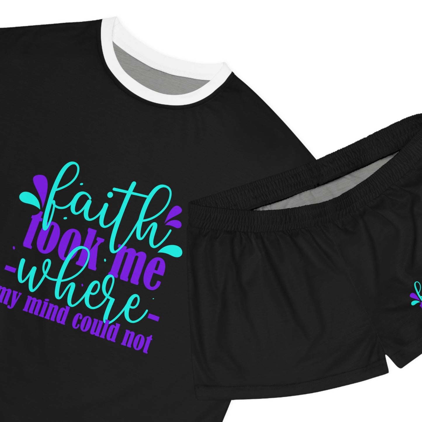 Faith Took Me Where My Could Not Women's Christian Short Pajama Set Printify