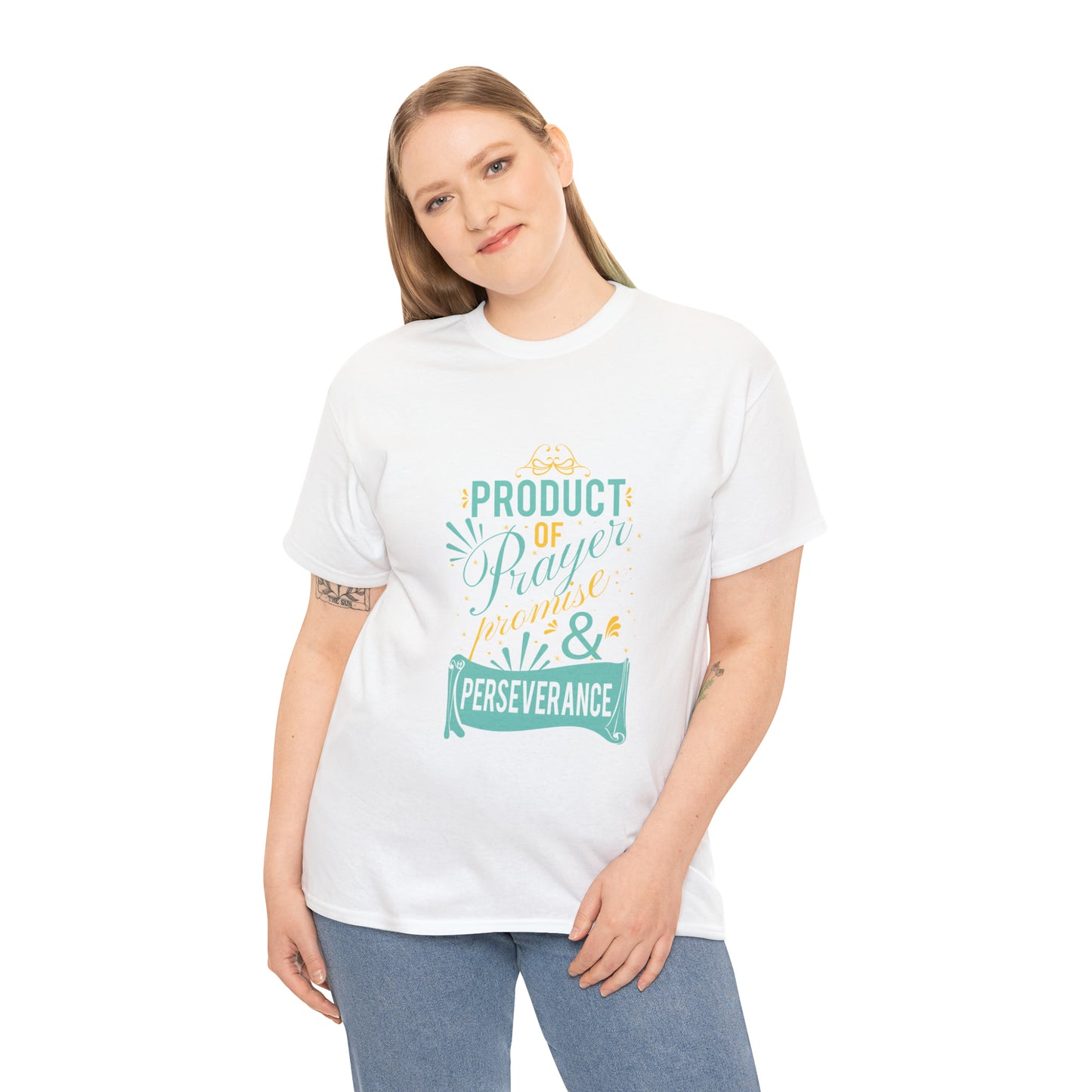 Product Of Prayer Promise & Perseverance Unisex Heavy Cotton Tee